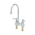 Product Image of Lavatory Faucet, Deck Mount, 4" Centers, Swivel Gooseneck, Aerator, 1/2" NPSM Male Shanks (Polished Chrome), B-0874-133X