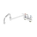 Product Image of Workboard Faucet, Deck Mount, 4" Centers, 18" Double Joint Nozzle, Lever Handles (Chrome Plated), B-1131