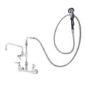 Product Image of Pet Grooming Unit, 8" Wall Mount, 1/2" NPT Inlets, VB, 8" Swivel Nozzle, 96" Stainless Steel Flex Hose, EB-0107-035 (Polished Chrome), P3-8WESV-08M
