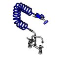 Product Image of Pet Grooming Faucet, Deck, 8" Centers, Aluminum Spray Valve, Coiled Hose, 8" Add-On Faucet (Polished Chrome), PG-8DSAN-08