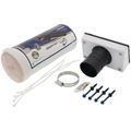 Product Image of PRO-SYSTEM KIT - White Titan Outlet and White 6ft E-Flex Guard for 5/8", 3/4" or 7/8" Tubing w/ 3/4" Wall Insulation (for Siding)