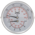 Product Image of 3" TTD Back Mount Dual Scale Tridicator (0-75 PSI and 70°F-320°F)