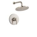 Product Image of Studio S 1.8 gpm/6.8 L/min Shower Trim Kit w/ Rain Showerhead, Double Ceramic Pressure Balance Cartridge w/ Lever Handle (Brushed Nickel)
