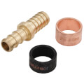 3/8" PEX Crimp x 3/8" PB Coupling (Lead Free)