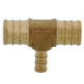 Product Image of 3/4" PEX x 3/4" PEX x 3/8" PEX Brass Tee (Lead Free)