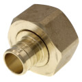 Product Image of 3/4" PEX Crimp x 1" NPSM Brass Swivel Adapter (Lead Free)