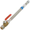 Product Image of 3/4" X 3/4" FIP, 18" Stainless Steel Corrugated SharkBite Max Water Heater Connector with Ball Valve