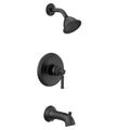 Product Image of Dartmoor Matte Black Posi-temp Eco-performance Tub And 4" Shower Trim, 1.75 Gpm, T2183EPBL