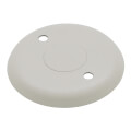 Product Image of Round Blank Outlet Box Cover w/ 1/2" Knockout (Ivory)