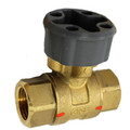 Product Image of 1/2" 2 Way Brass Threaded Control Ball Valve for MVN Actuator (1.3 CV)