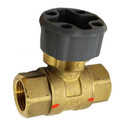 Product Image of 1" 2 Way Brass Threaded Control Ball Valve for MVN Actuator (9 Cv)