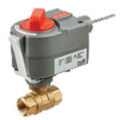 Product Image of 1" 2 Way Brass Threaded Control Ball Valve for MVN Actuator (54 Cv)