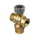 Product Image of 1/2" 3 Way Brass Threaded Low Profile Control Ball Valve for MVN Actuator (2.4 Cv)