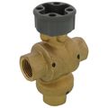 Product Image of 1/2" 3 Way Brass Threaded Control Ball Valve for MVN Actuator (2.4 Cv)