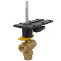 Product Image of 3/4" 3 Way Brass Threaded Control Ball Valve for DCA Actuator (3.8 Cv)