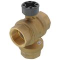 Product Image of 1-1/4" 3 Way Brass Threaded Control Ball Valve for MVN Actuator (34 Cv)