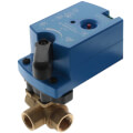 Product Image of 1/2" NPT 3-Way Brass Valve w/ VA9104 Proportional Actuator