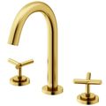 Product Image of Jewel Two Handle Widespread Bathroom Faucet w/ Cross Handles (Matte Brushed Gold), VG01308MG