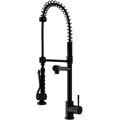 Product Image of Zurich Single Handle Pull-Down Sprayer Kitchen Faucet (Matte Black)