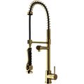 Product Image of Zurich Single Handle Pull-Down Sprayer Kitchen Faucet (Matte Brushed Gold)