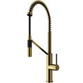 Product Image of Livingston Single Handle Pull-Down Sprayer Kitchen Faucet (Matte Brushed Gold), VG02027MG
