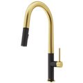 Product Image of Greenwich Single Handle Pull-Down Sprayer Kitchen Faucet (Matte Brushed Gold/Matte Black)