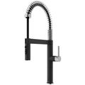 Product Image of Edison Pro Single Handle Pull-Down Kitchen Faucet (Stainless Steel/Matte Black)