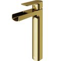Product Image of Amada Single Handle Bathroom Vessel Faucet (Matte Brushed Gold)