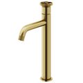Product Image of Cass Single Handle Bathroom Vessel Faucet (Matte Brushed Gold)