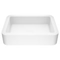 Product Image of Petunia Matte Stone 23" x 16" x 6" Rectangular Vessel Bathroom Sink (Modern White)