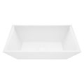 Product Image of Vinca Matte Stone 18" x 14" x 5" Rectangular Vessel Bathroom Sink (Modern White)
