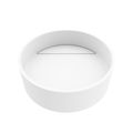 Product Image of Montauk Matte Stone 15" x 15" x 5" Round Vessel Bathroom Sink (Modern White)