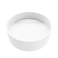 Product Image of Starr Matte Stone 15" x 15" x 5" Round Vessel Bathroom Sink (Modern White)