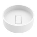 Product Image of Bryant Matte Stone 15" x 15" x 5" Round Vessel Bathroom Sink (Modern White)