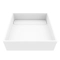 Product Image of Montauk Matte Stone 15" x 15" x 5" Square Vessel Bathroom Sink (Modern White)