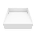 Product Image of Starr Matte Stone 15" x 15" x 5" Square Vessel Bathroom Sink (Modern White)