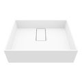 Product Image of Bryant Matte Stone 17" x 13" x 5" Rectangular Vessel Bathroom Sink (Modern White)