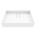 Product Image of Bryant Matte Stone 23" x 15" x 5" Rectangular Vessel Bathroom Sink (Modern White)