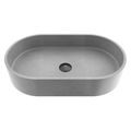 Product Image of Sagrada Concreto Stone 24" x 14" x 5" Oval Vessel Bathroom Sink (Gothic Gray)