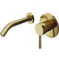 Product Image of Olus Single Handle Wall Mount Bathroom Faucet (Matte Brushed Gold)