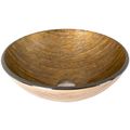 Product Image of Giovanni Glass 17" x 17" x 6" Round Vessel Bathroom Sink (Amber Sunset)