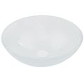 Product Image of Giovanni Glass 17" x 17" x 6" Round Vessel Bathroom Sink (Frosted White)