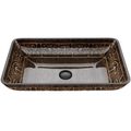 Product Image of Donatello Glass 22" x 15" x 5" Rectangular Vessel Bathroom Sink (Golden Green)