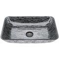 Product Image of Donatello Glass 18" x 13" x 4" Rectangular Vessel Bathroom Sink (Artistic Titanium Gray)