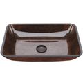 Product Image of Donatello Glass 18" x 13" x 4" Rectangular Vessel Bathroom Sink (Artistic Rubywood)