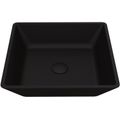 Product Image of Noma Glass 16" x 16" x 4" Vessel Bathroom Sink (Black MatteShell)
