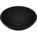 Product Image of Noma Glass 15" x 15" x 5" Vessel Bathroom Sink (Black MatteShell)