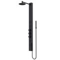 Product Image of Sutton 4-Jet Shower Panel System w/ Adj. Round Head & Shower Wand, 1.8 GPM (Matte Black)
