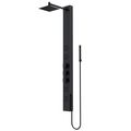 Product Image of Sutton 4-Jet Shower Panel System w/ Adj. Square Head & Shower Wand, 1.8 GPM (Matte Black)