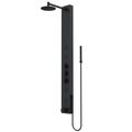 Product Image of Bowery 4-Jet Shower Panel System w/ Round Head, Tub Filler & Shower Wand, 1.8 GPM (Matte Black)